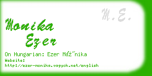 monika ezer business card